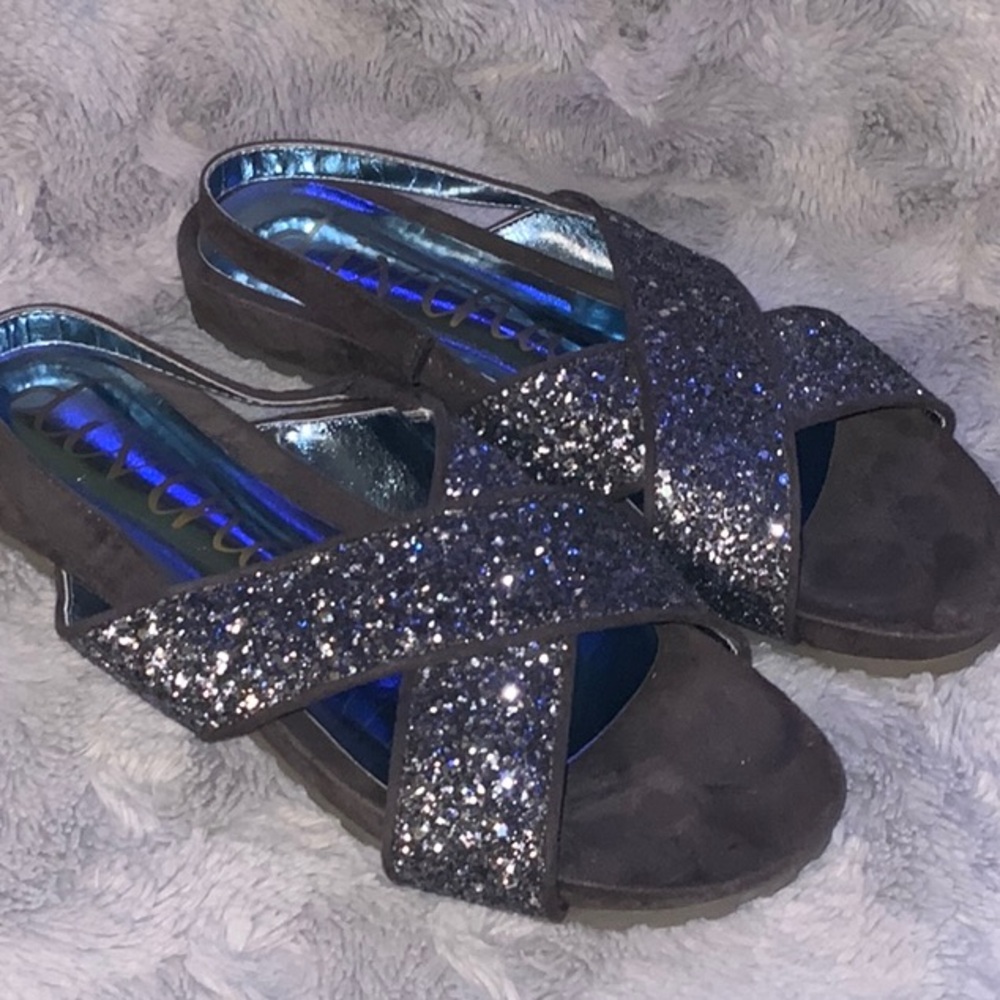 Sparkly Gray Sandals